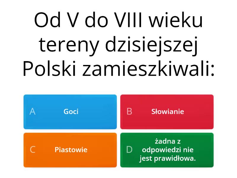 Polska Pierwszych Piastow Test Liceum