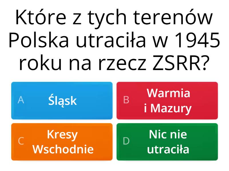 Polska Po 2 Wojnie Swiatowej Quiz