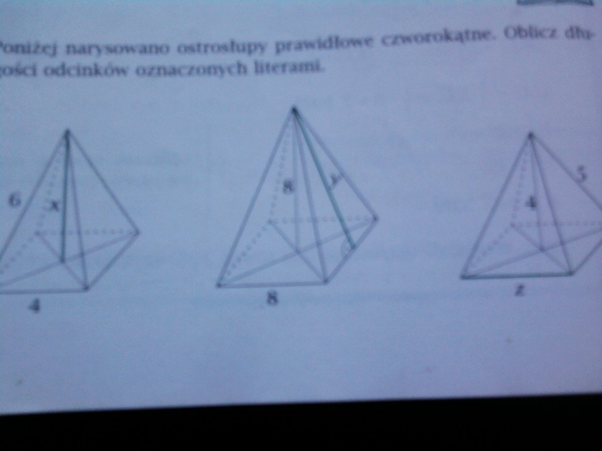 Ponizej Narysowano Ostroslupy Prawidlowe Trojkatne Oblicz Dlugosci Ponizej Narysowano Ostroslupy Prawidlowe Trojkatne Oblicz Dlugosci