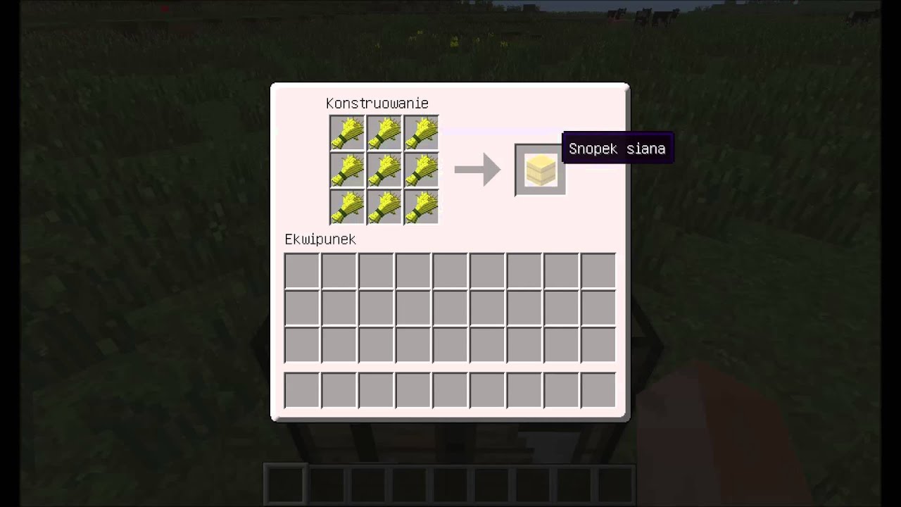 Poradnik #6 - Jak zrobić snopek siana w minecraft ? - YouTube Jak Zrobic Siano W Minecraft