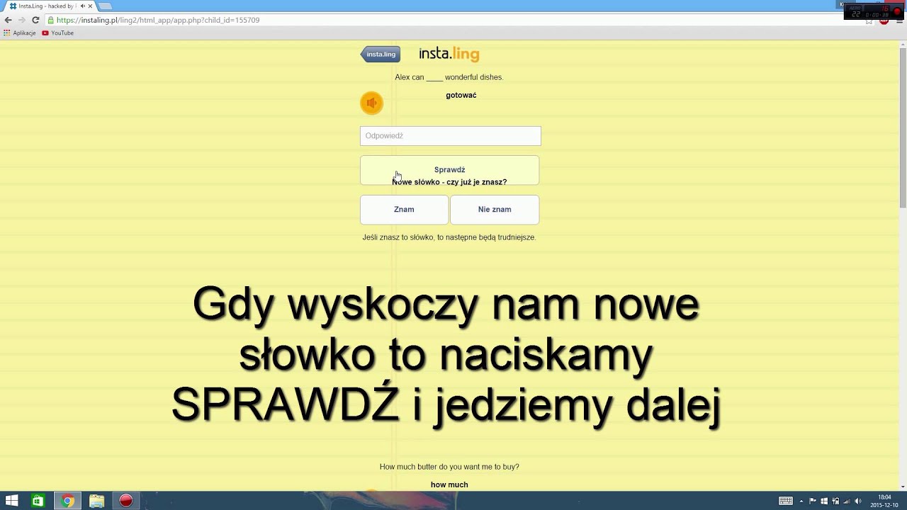 Poradnik: Automatyczne uzupełnianie słówek na instaling.pl - YouTube Http Instaling Pl Login Angielski