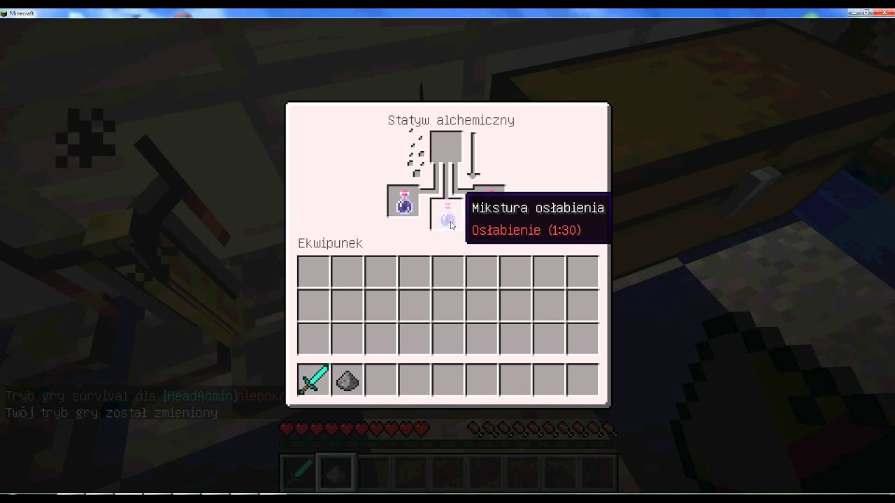 Poradnik jak zrobic miksturke osłabienia i krzywdy w minecraft 1.3.1 Jak Zrobic Miksture Oslabienia W Minecraft