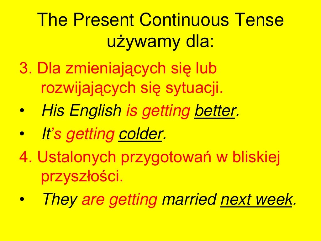 Porownywanie Czasow Present Simple Present Continuous