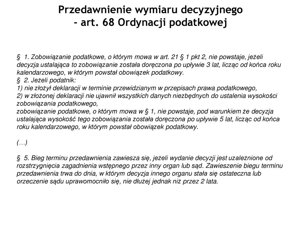 Post臋powanie w sprawach wymiaru podatku (1) - ppt pobierz Przykladowy Test Z Ordynacji Podatkowej
