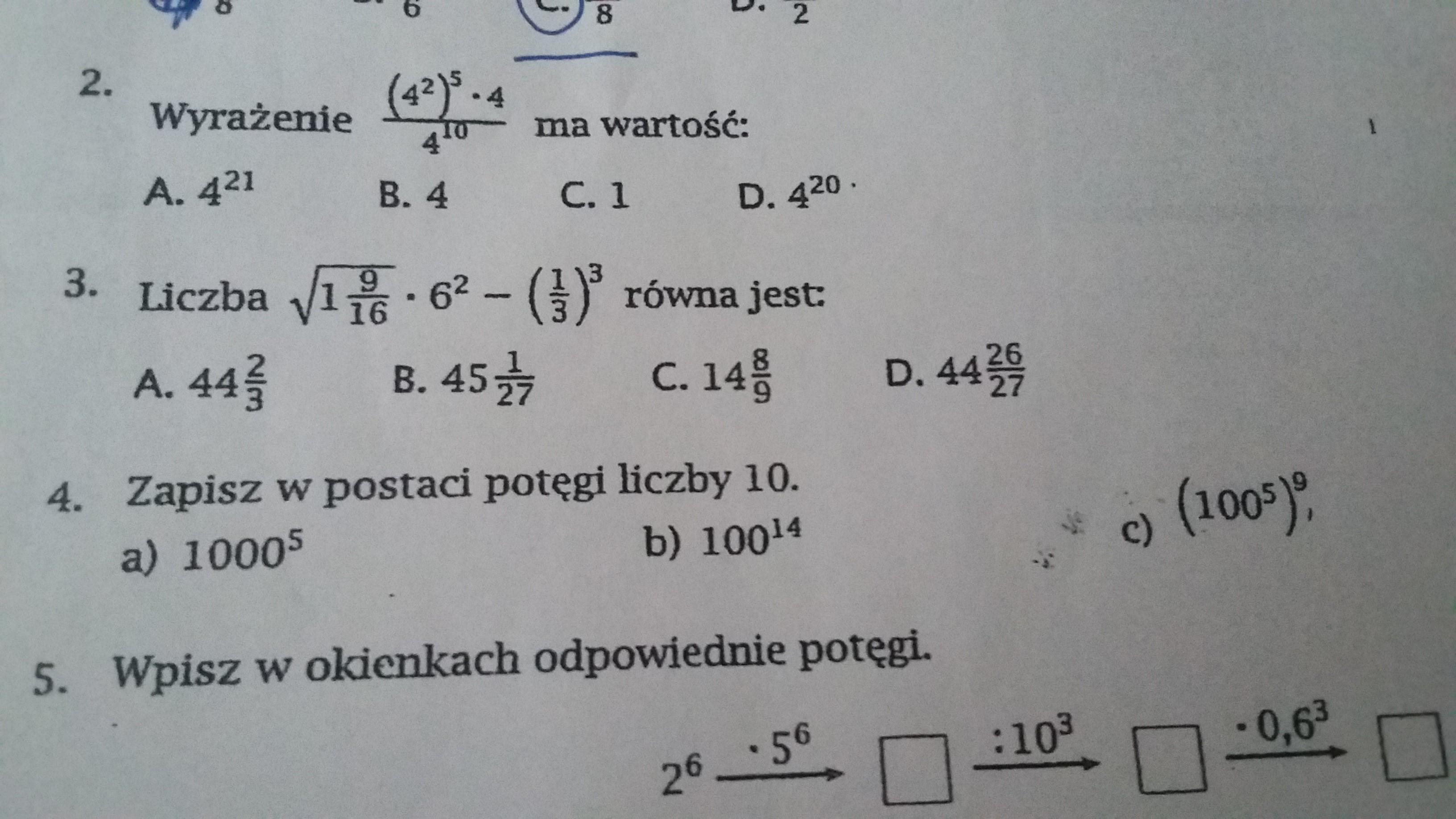 Potęgi I Pierwiastki Sprawdzian Klasa 7 Pdf Nowa Era
