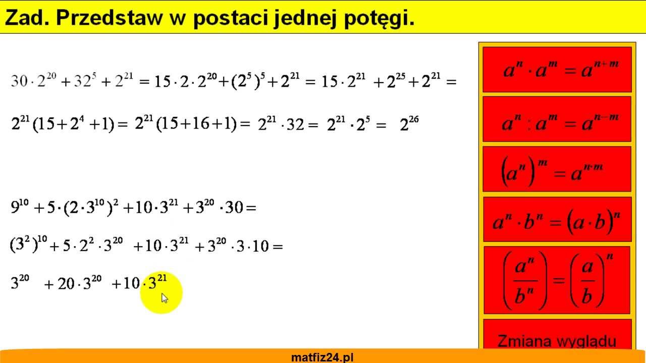Przedstaw W Postaci Potegi Liczby 3