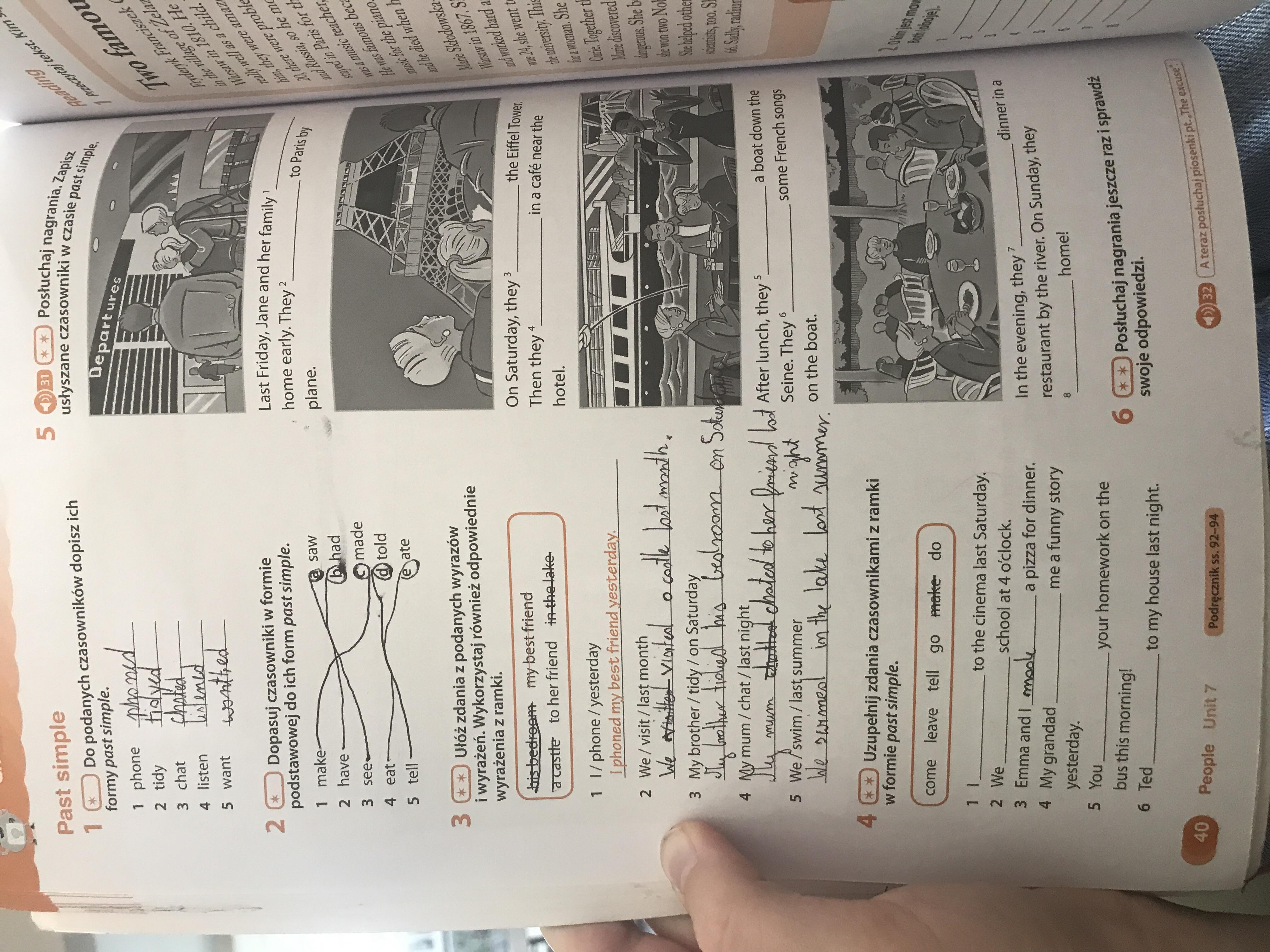 Potrzebuje pomocy w anglielkskim z ćwiczeń steps plus str 40 klasa 5 Steps Plus Klasa 5 Testy