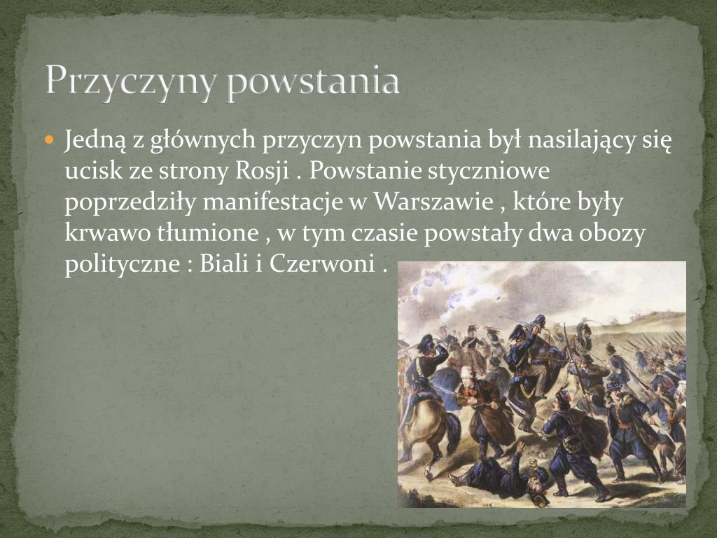 Powstanie Styczniowe Przyczyny I Skutki