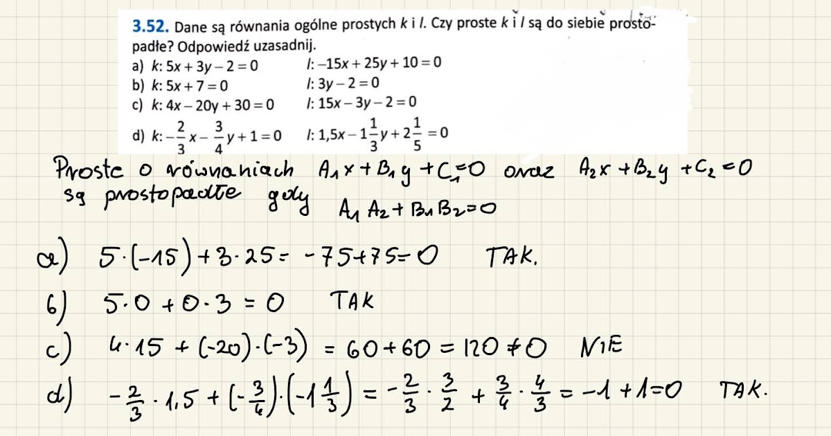 Powtórka przed maturą - matematyka zadania: Zad. 3.52_3LO Zadania Powtórzeniowe Z Matematyki Przed Egzaminem ósmoklasisty