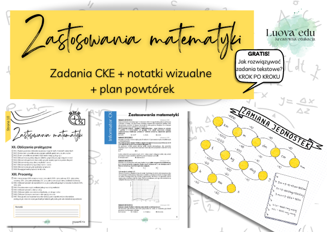 Powtórzenie przed Egzaminem ósmoklasisty – zastosowania matematyki e8 Zadania Powtrzeniowe Z Matematyki Klasa 8