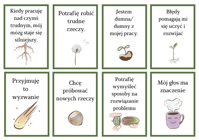 Pozytywne Afirmacje Dla Dzieci: Karty Plakaty I Zakładki Do - Etsy Słoik Pozytywnych Myśli Do Druku
