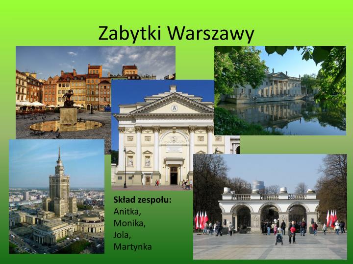 Zabytki Warszawy Prezentacja Dla Dzieci