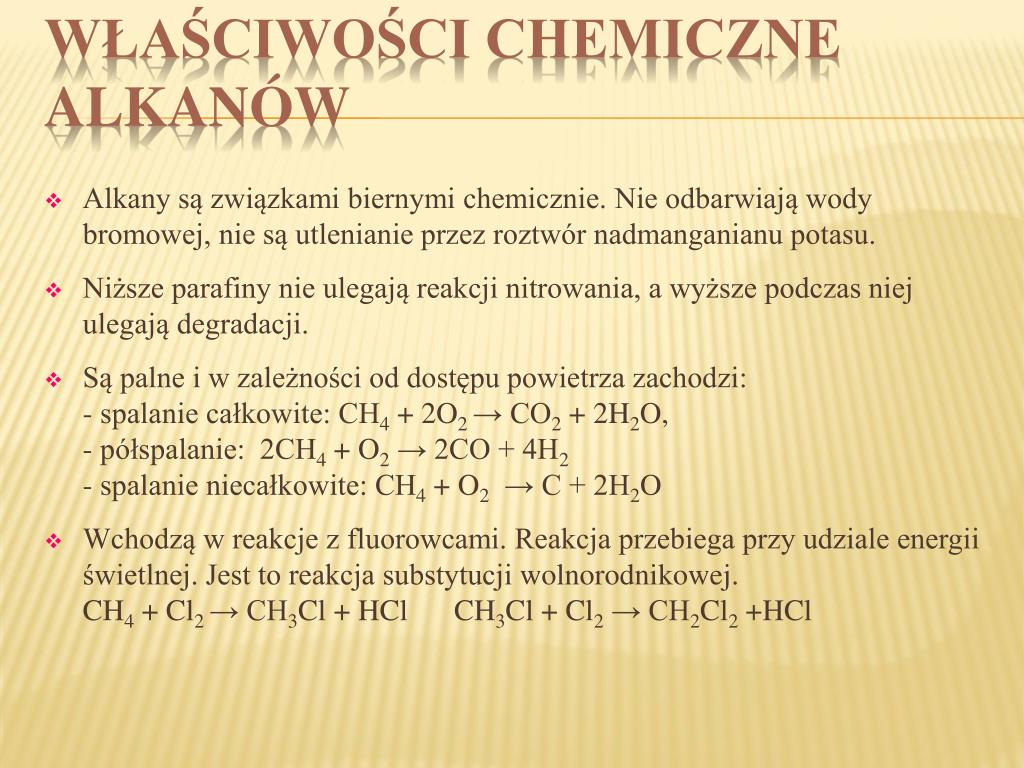 PPT - ALKANY- węglowodory nasyCONE PowerPoint Presentation, free Właściwości Fizyczne I Chemiczne Alkanów