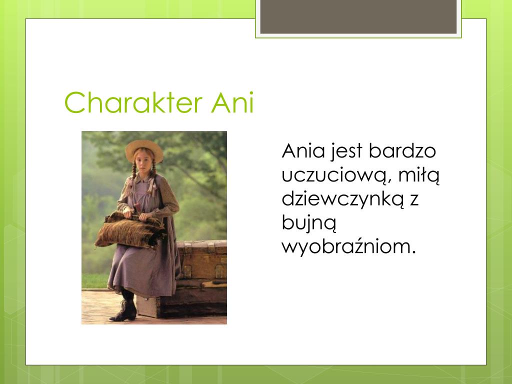 PPT - Ania z Zielonego Wzgórza PowerPoint Presentation, free download Charakter Ani Z Zielonego Wzgrza