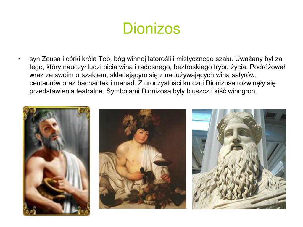 Bogowie Greccy I Ich Atrybuty Prezentacja