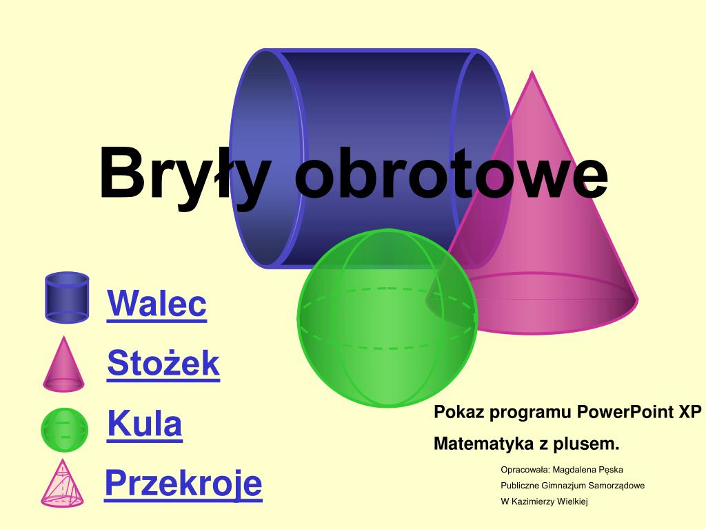 PPT - Bryły obrotowe PowerPoint Presentation, free download - ID:4931505 Bryły Obrotowe Zadania I Rozwiązania