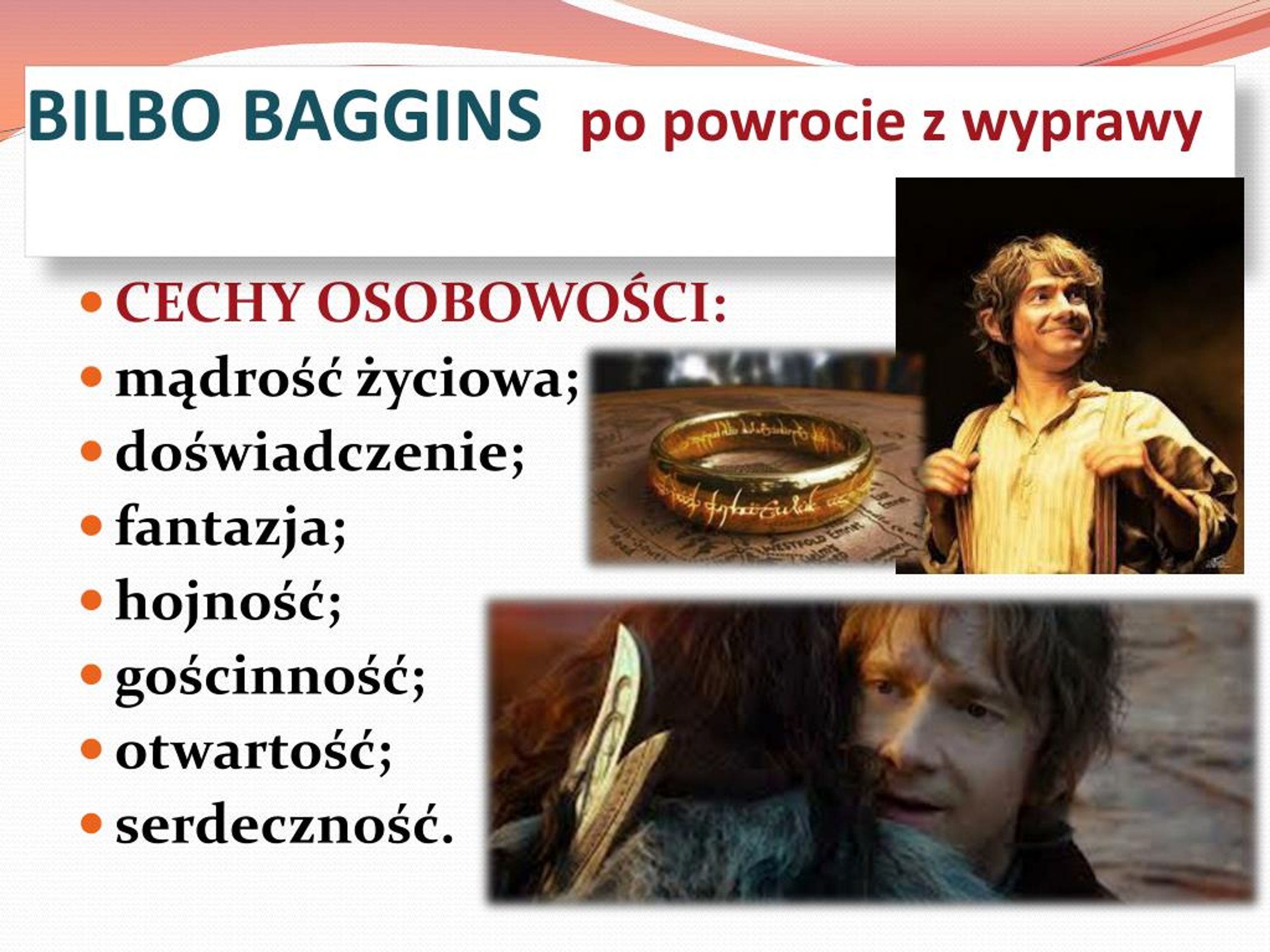PPT - Charakterystyka Bilbo, bohatera "Hobbita" PowerPoint Presentation Cechy Bilba Bagginsa Z Uzasadnieniem