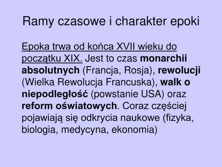 PPT - Co to jest oświecenie? PowerPoint Presentation - ID:4276289 Oswiecenie W Europie Ramy Czasowe