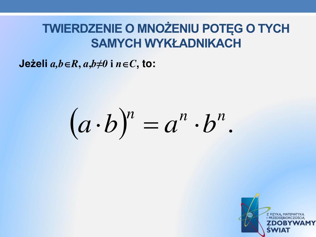 Mnożenie Liczb O Tych Samych Potęgach