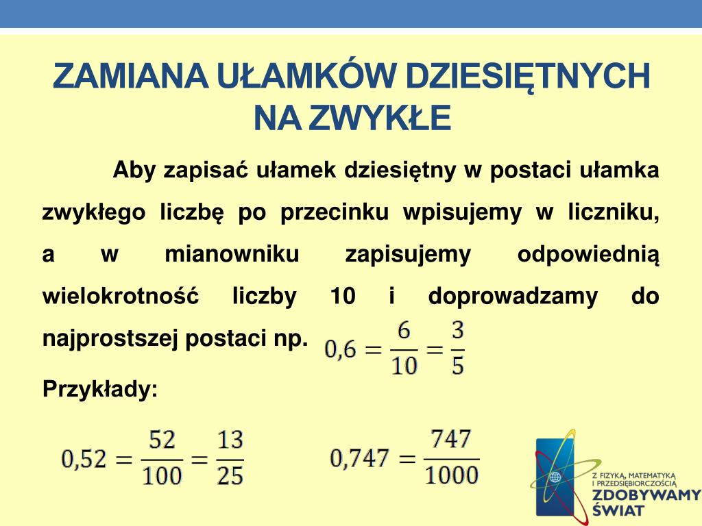 PPT - Dane INFORMACYJNE PowerPoint Presentation, free download - ID:4234561 Zamień Ułamki Zwykłe Na Dziesiętne