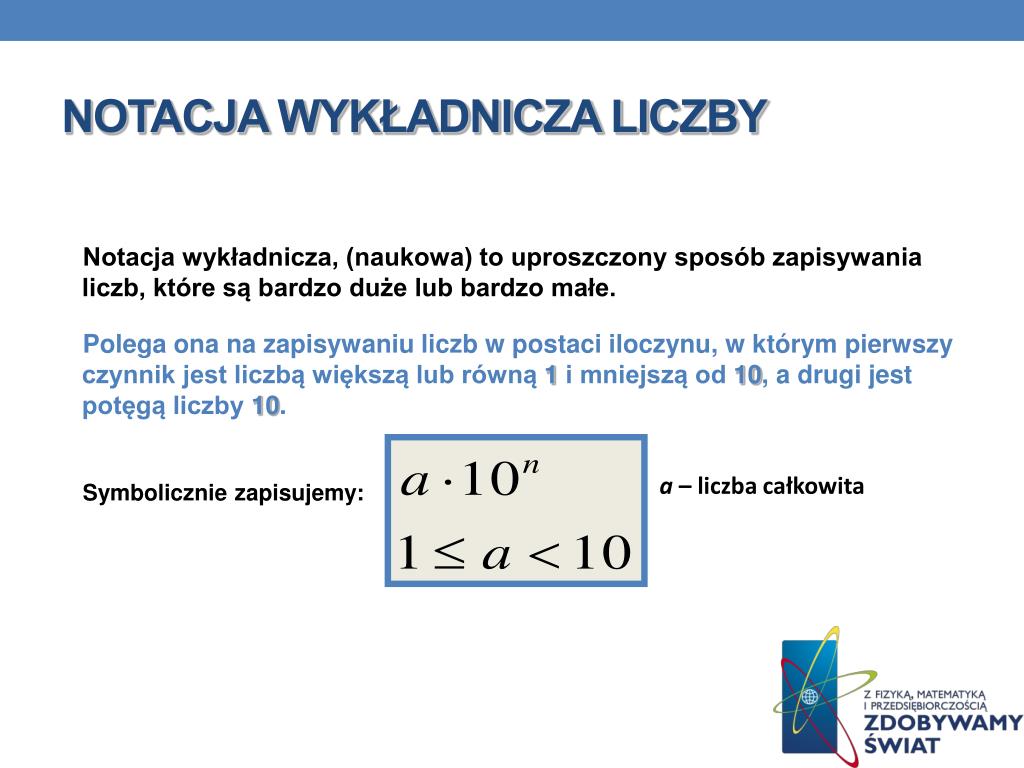 Notacja Wykładnicza Zadania I Odpowiedzi