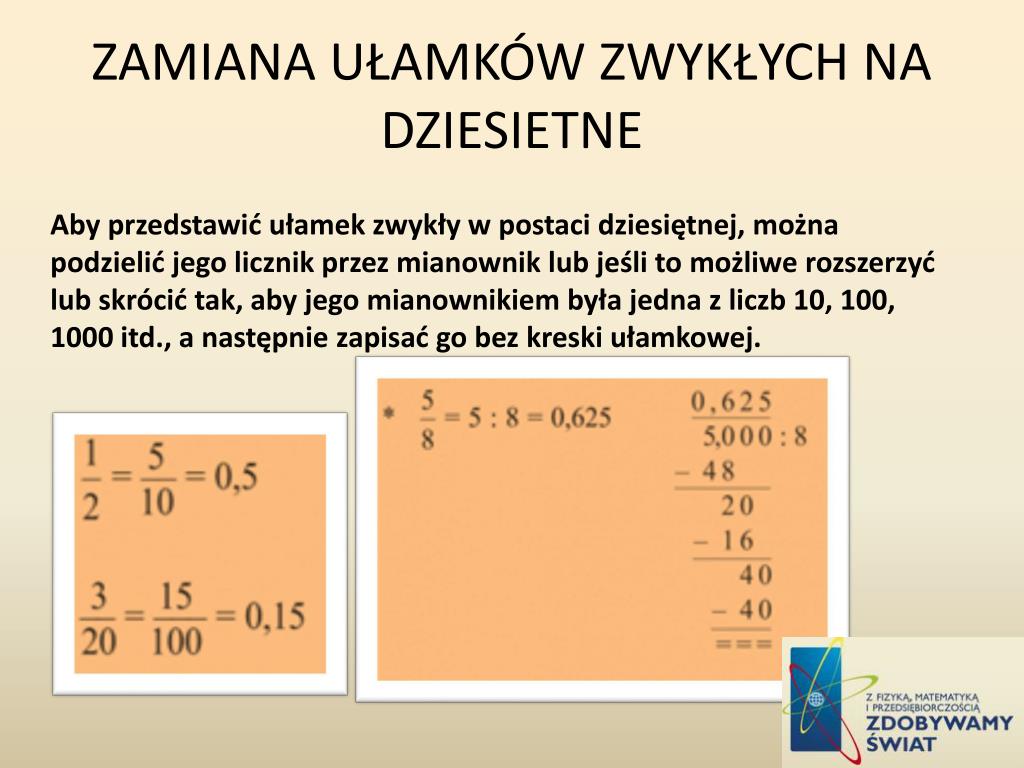 PPT - Dane INFORMACYJNE PowerPoint Presentation, free download - ID:870350 Jak Zamienić Ułamek Zwykły Na Dziesiętny