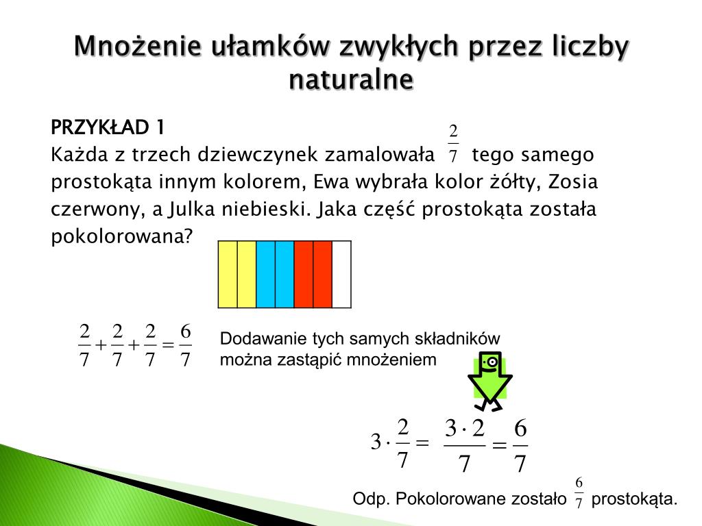 PPT - Działania na ułamkach zwykłych PowerPoint Presentation, free Ułamki Zwykłe Mnożenie I Dzielenie