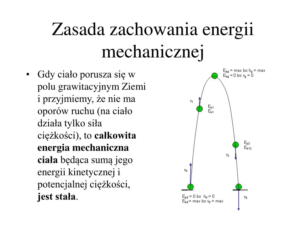 PPT - Energia i jej przemiany PowerPoint Presentation, free download Zasada Zachowania Energii Mechanicznej