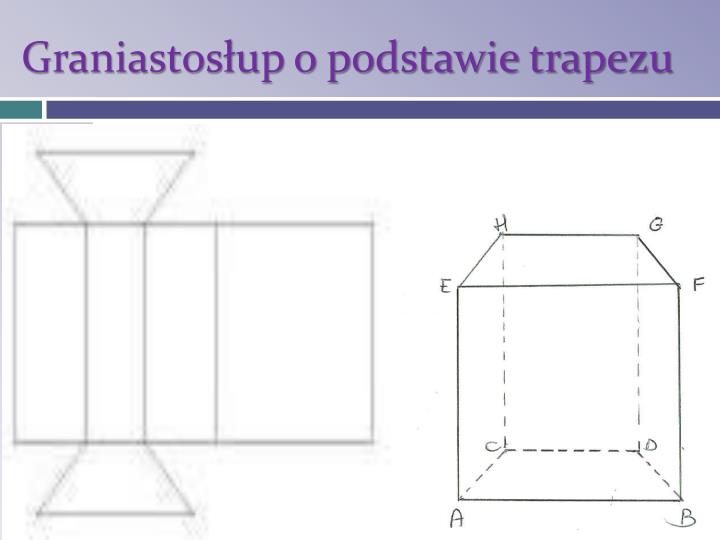 Graniastosłup Prosty O Podstawie Trapezu