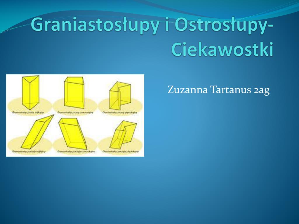 Graniastosłupy I Ostrosłupy Klasa 8