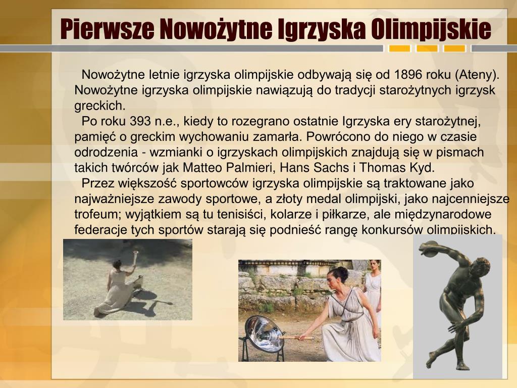 PPT - Igrzyska Olimpijskie PowerPoint Presentation, free download - ID Igrzyska Olimpijskie Historia Prezentacja