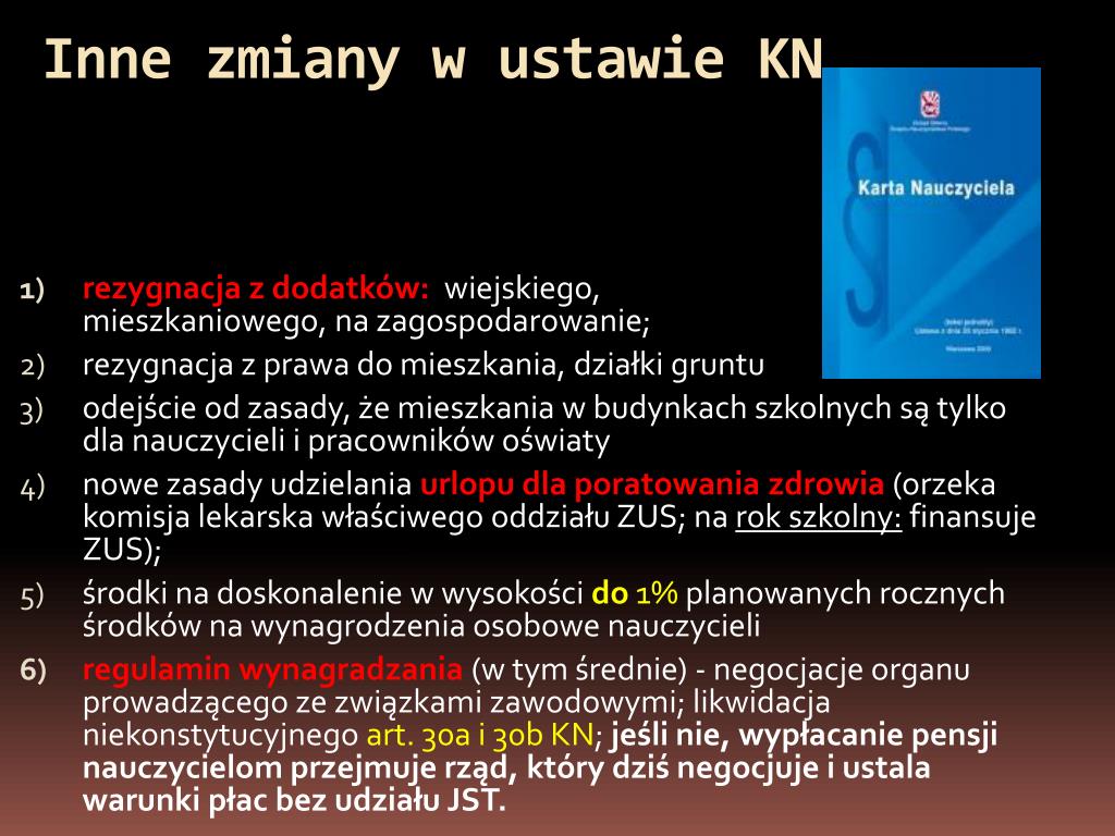 PPT - Karta Nauczyciela - Ustawa z dnia 26 stycznia 1982 r. PowerPoint Karta Nauczyciela Z 26 Stycznia 1982