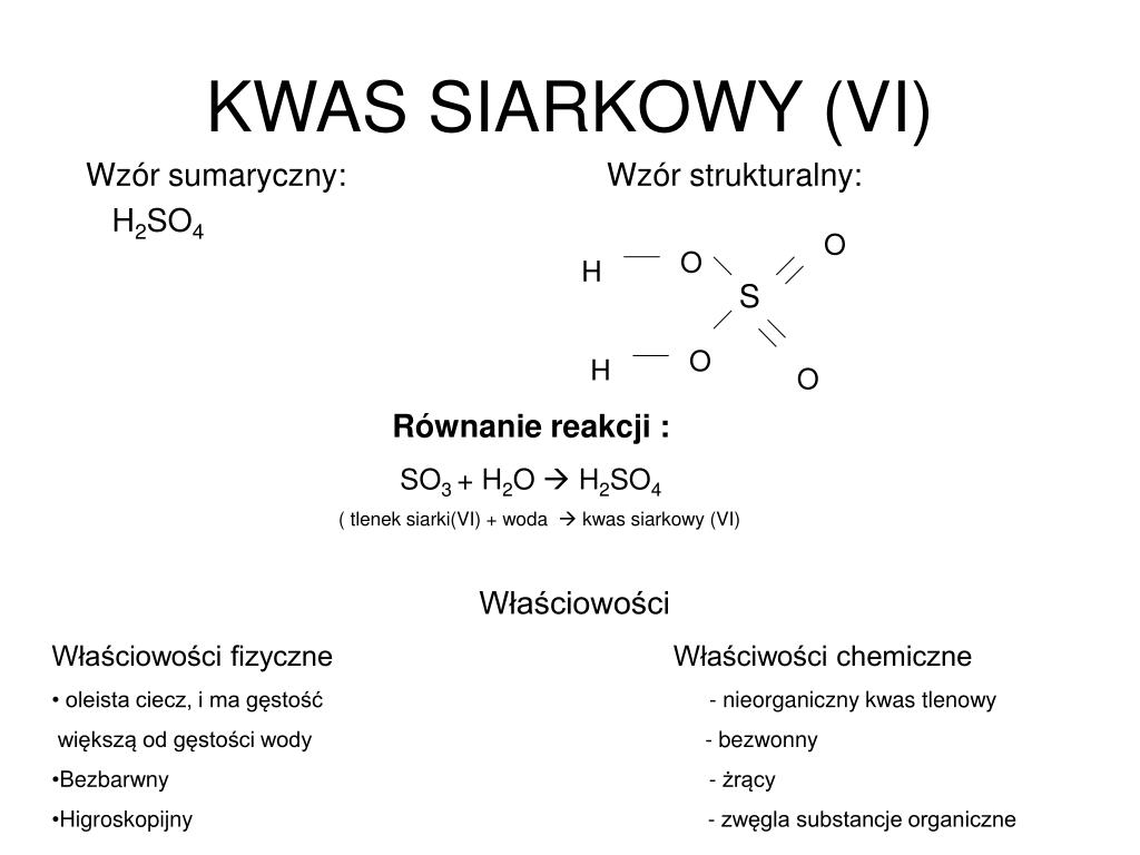 PPT - KWASY PowerPoint Presentation, free download - ID:4315883 Kwas Siarkowy 4 Wzr Strukturalny