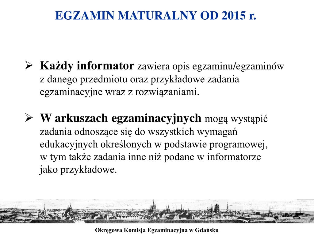 Okręgowa Komisja Egzaminacyjna W Gdańsku