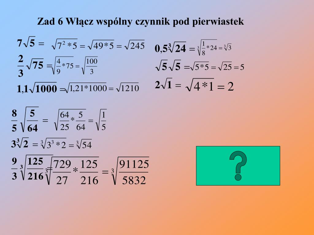 PPT - PIERWIASTKI PowerPoint Presentation, free download - ID:6112026 Wlacz Liczbe Pod Znak Pierwiastka