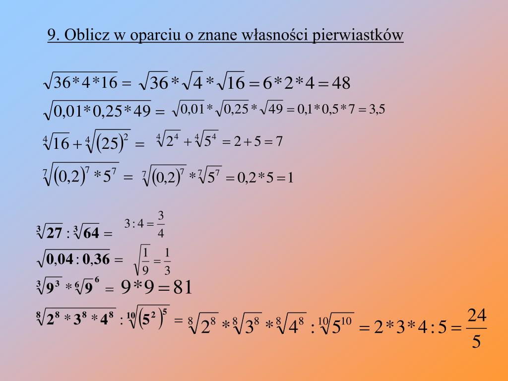 PPT - PIERWIASTKI PowerPoint Presentation, free download - ID:6112026 Wartosc Wyrazenia Pierwiastek 5 Stopnia