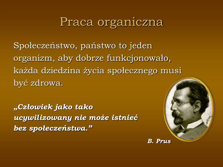 PPT - POZYTYWIZM PowerPoint Presentation - ID:4835648 Praca Organiczna W Zaborze Pruskim