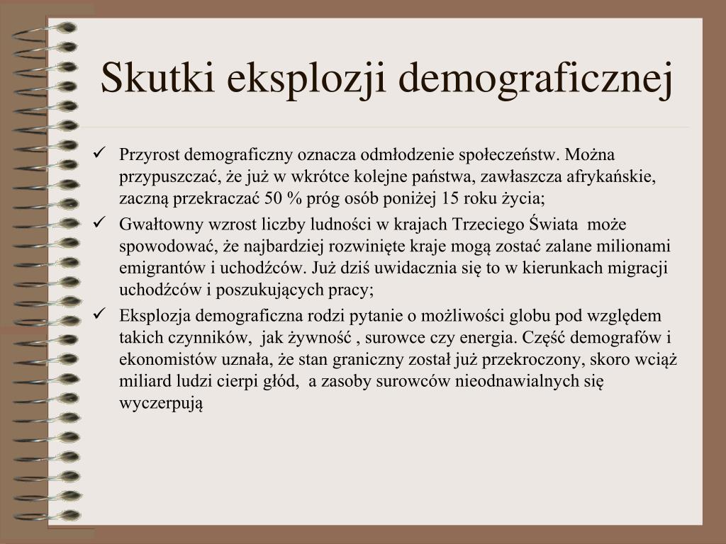 Przyczyny I Skutki Eksplozji Demograficznej