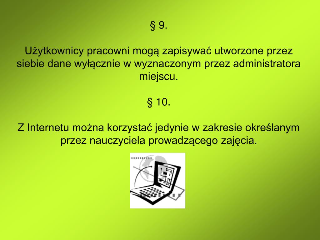 PPT - REGULAMIN PRACOWNI KOMPUTEROWEJ PowerPoint Presentation, free Regulamin Korzystania Z Komputera