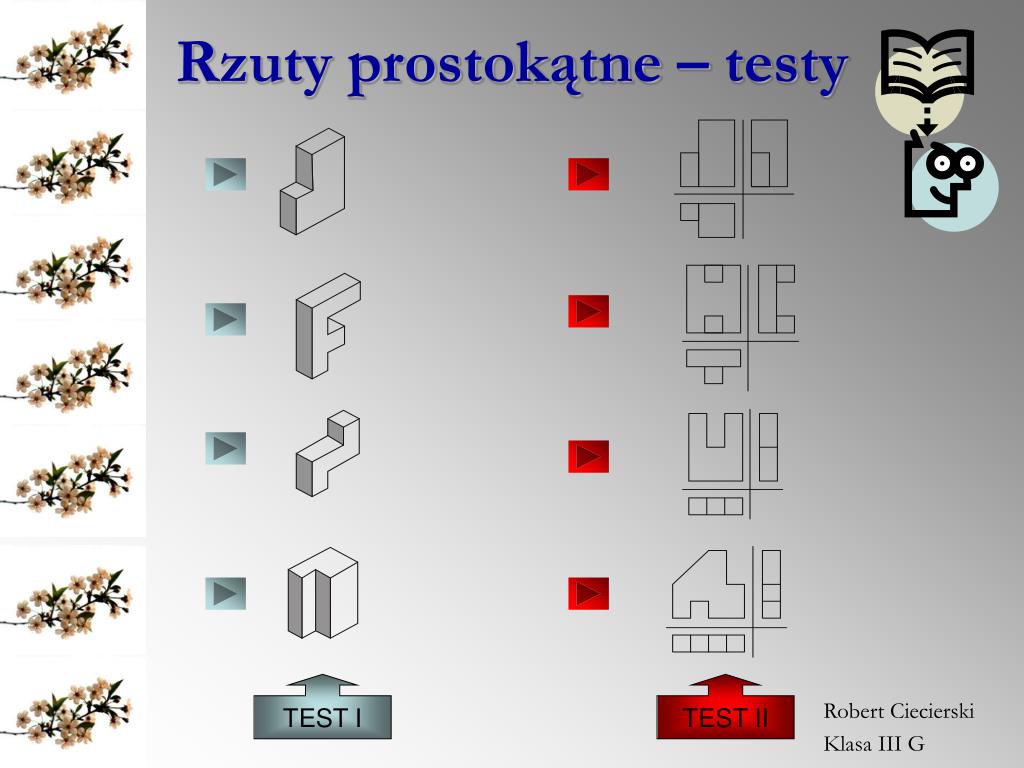 PPT - Rzuty prostokątne – testy PowerPoint Presentation, free download Rzuty Prostokątne Klasa 6 ćwiczenia