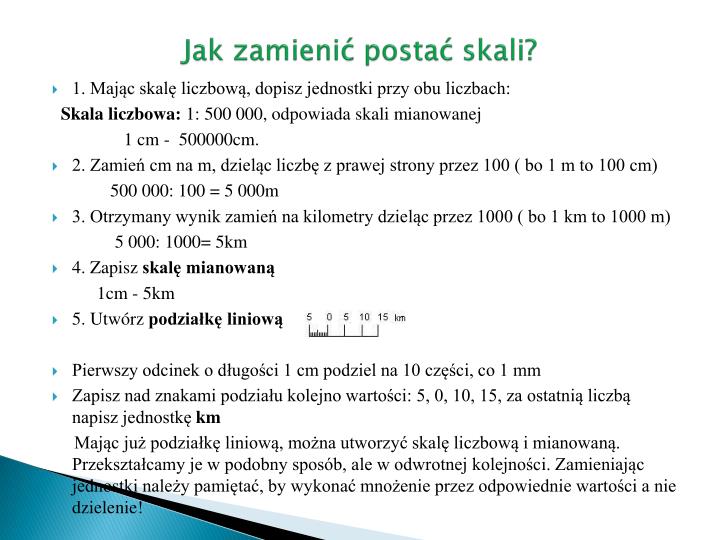 PPT - SKALA MAPY PowerPoint Presentation - ID:5748472 Skala Liczbowa Mianowana I Liniowa