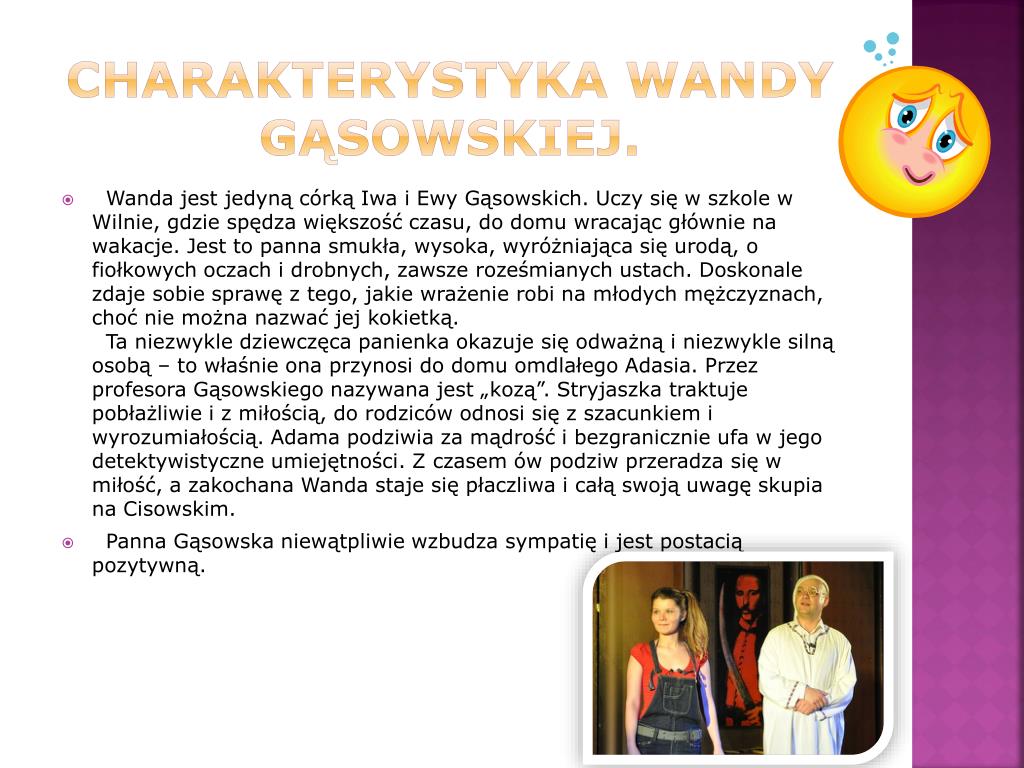 Charakterystyka Wandy Szatan Z Sidmej Klasy