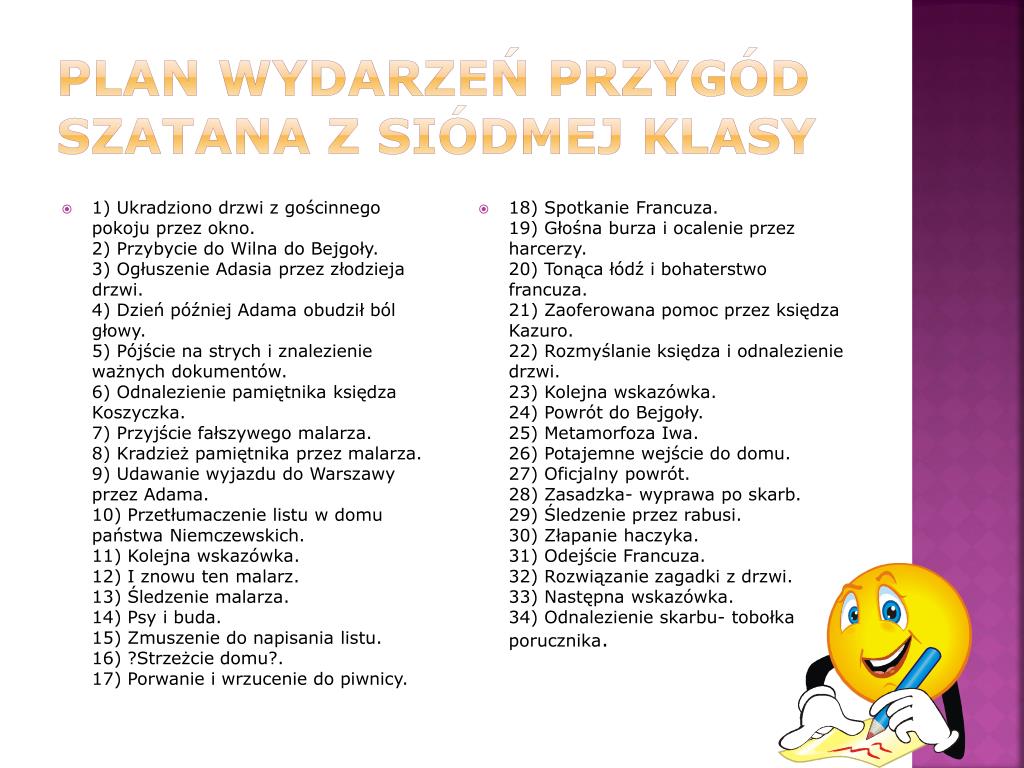 Szatan Z Sidmej Klasy Sprawdzian