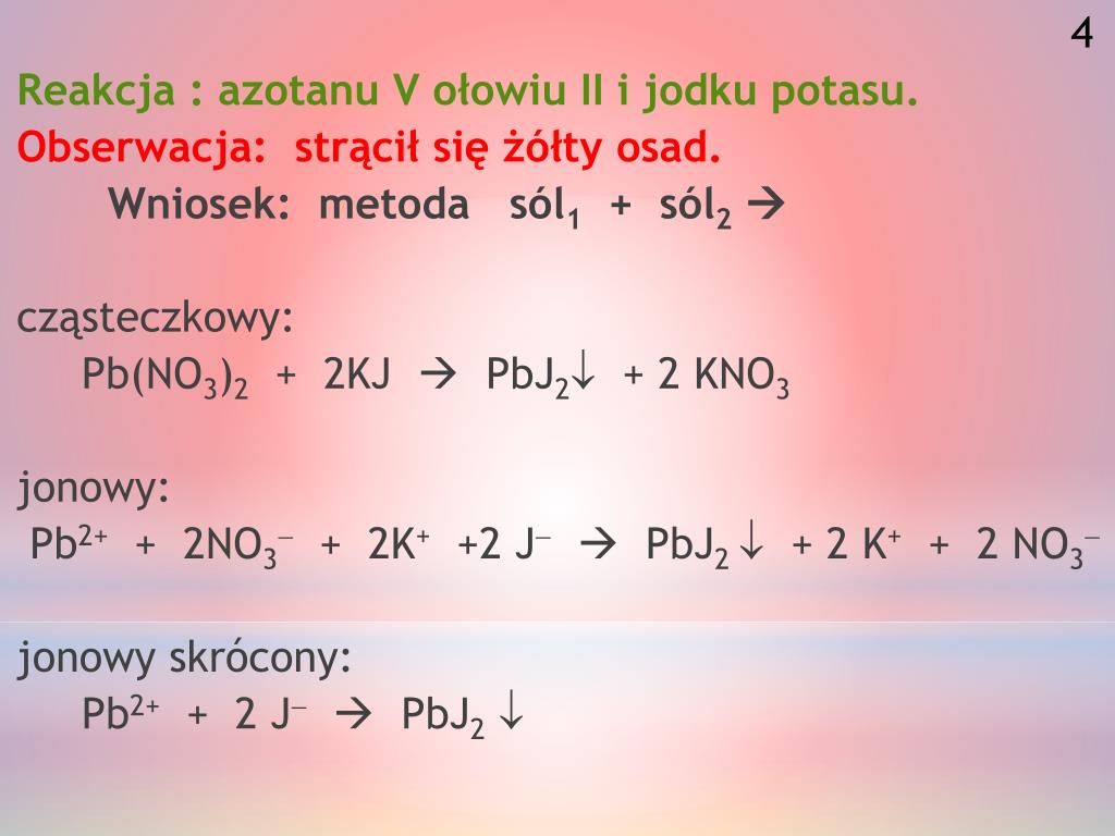 PPT - Temat: Reakcje strąceniowe PowerPoint Presentation, free download Majac Do Dyspozycji Tylko Roztwory K2co3