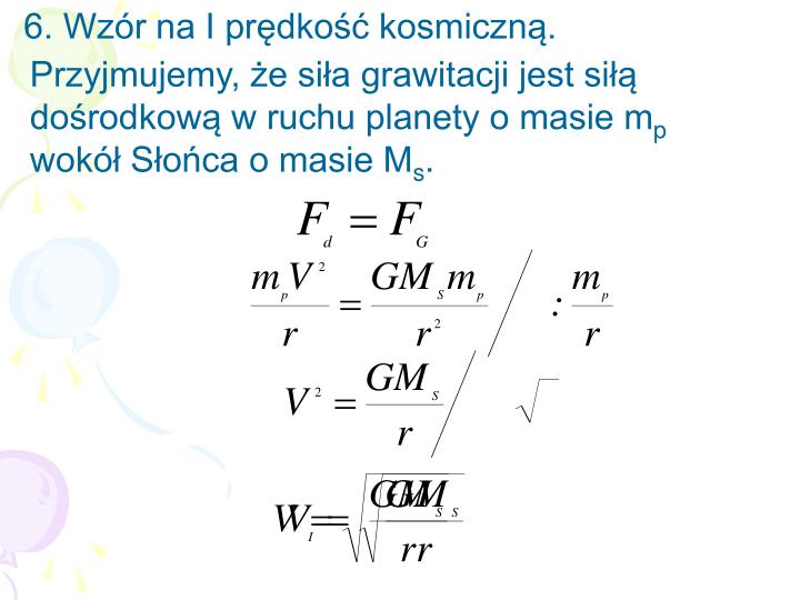 Siła Grawitacji Jako Siła Dośrodkowa