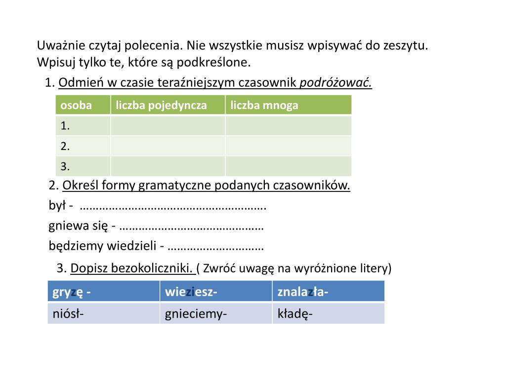PPT - Temat: Utrwalenie wiadomości o czasowniku. PowerPoint Powtrzenie Wiadomosci O Czasowniku Klasa 5