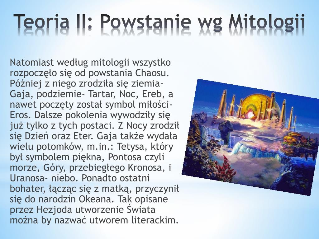 PPT - Teorie powstania świata PowerPoint Presentation, free download Streszczenie Mitu O Powstaniu świata
