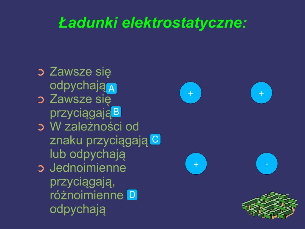 Test Z Dzialu Elektrostatyka Odpowiedzi
