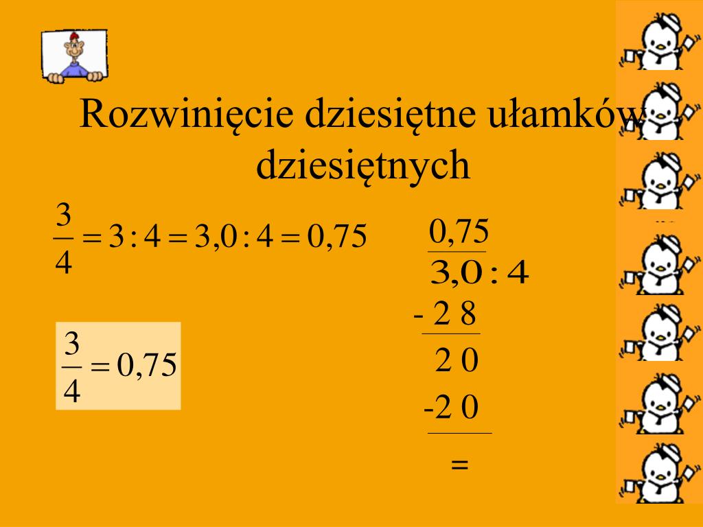 Rozwinięcia Dziesiętne Ułamków Zwykłych