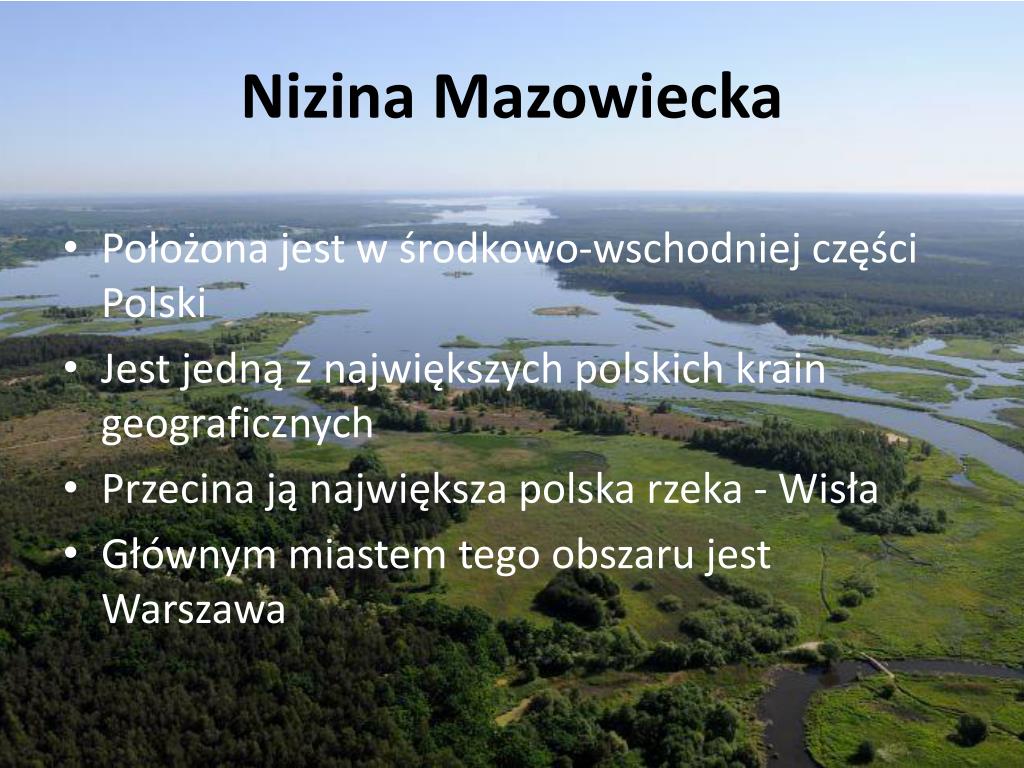 PPT - Walory turystyczne Nizin Środkowopolskich PowerPoint Presentation Nizina Mazowiecka Klasa 5 Notatka